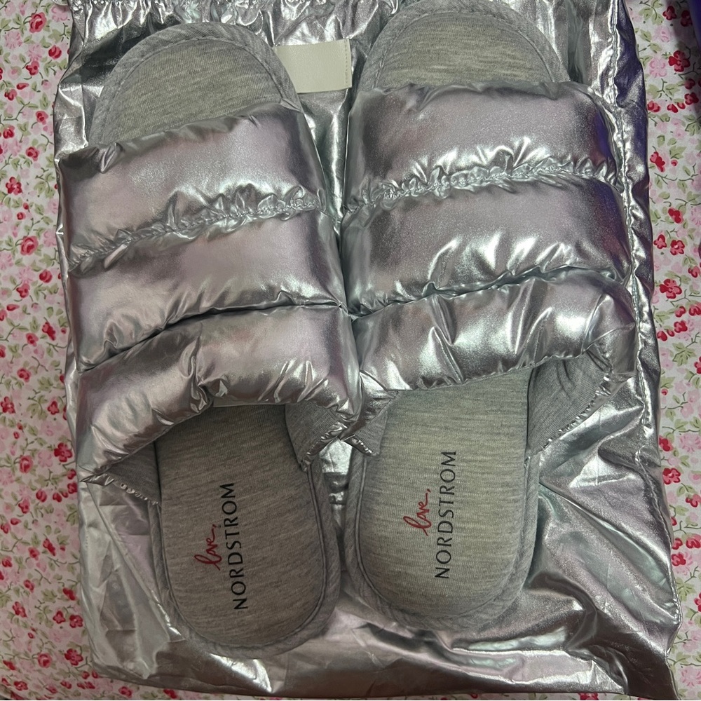 Nordstrom Silver Slippers